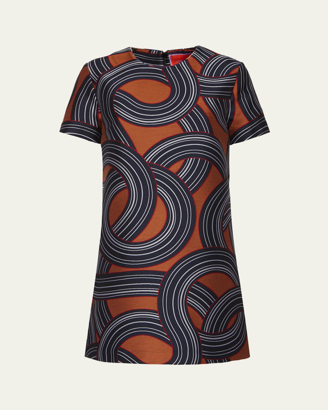 Abstract Mini Swing Dress